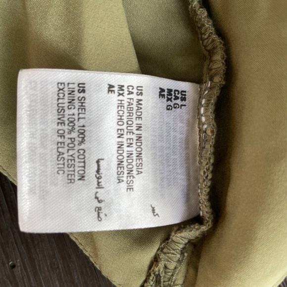 BAR III Sz Lg Eyelet Forest Green Lined Bralette Smocked Back Adjustable Straps - Picture 6 of 8